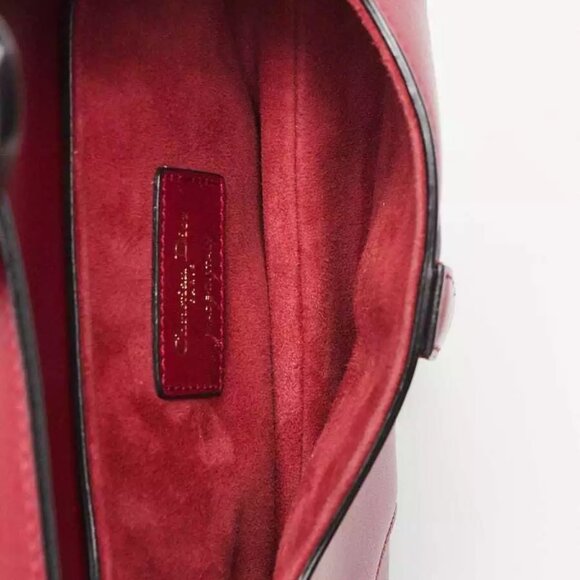 Christian Dior Red Smooth Leather Mini Saddle Bag - Picture 10 of 10